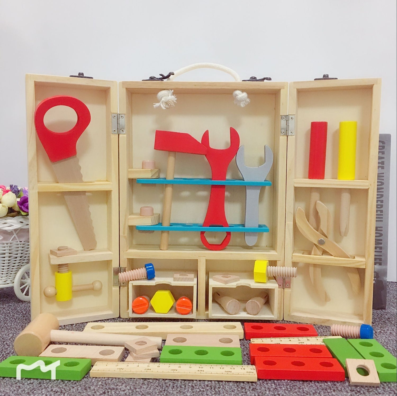 Montessori Wooden Toolbox