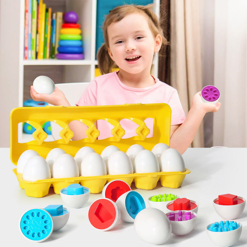 Shape Sorter Learning Egg Toy: Montessori Shape Sorter for Toddlers