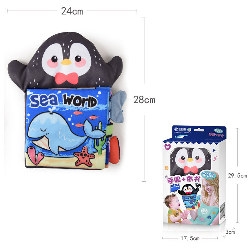 3D Montessori Hand Puppet and Soft Cloth Book: Educational Baby Toy