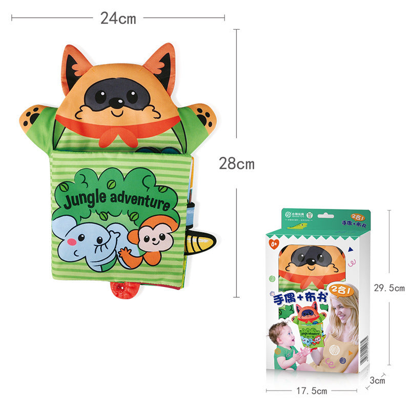 3D Montessori Hand Puppet and Soft Cloth Book: Educational Baby Toy